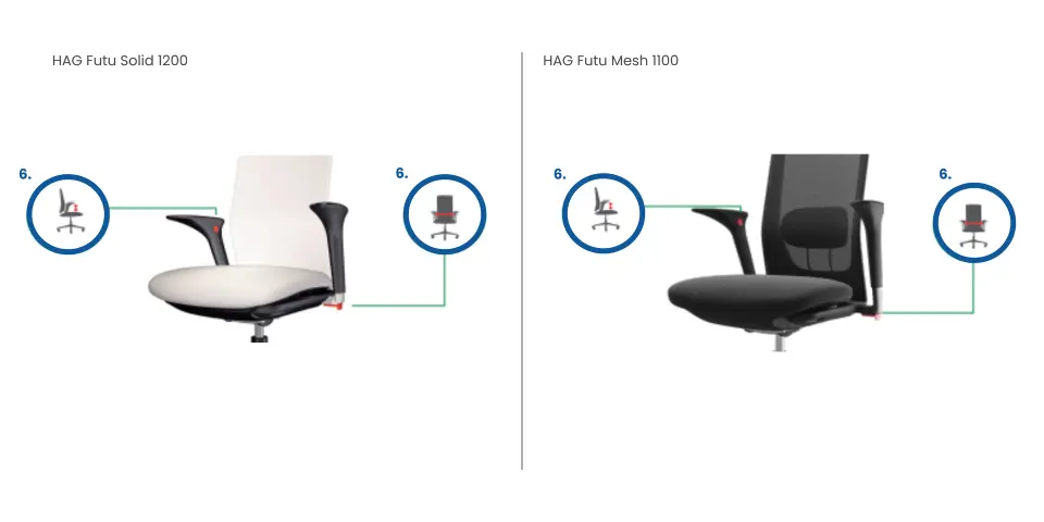 Adjusting the height, depth, and width of the HÅG Futu 3D armrests