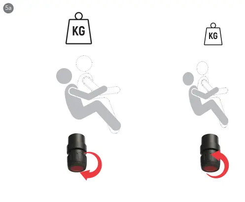 Réglage de la résistance du mécanisme de mouvement de la HÅG Capisco Réglage de la résistance du mécanisme de mouvement de la HÅG Capisco