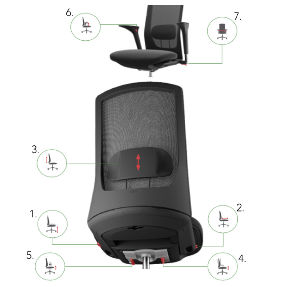 HAG Futu Mesh 1100-S Zwart Black Friday Deal