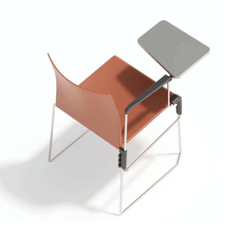 Artesia, stapelbare stoel met tablet