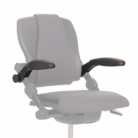 Accoudoirs HAG H03 noirs réglables en hauteur (paire)