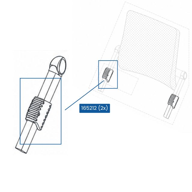 HAG H03 Backrest adjustment slider replacement part (Set of 2)