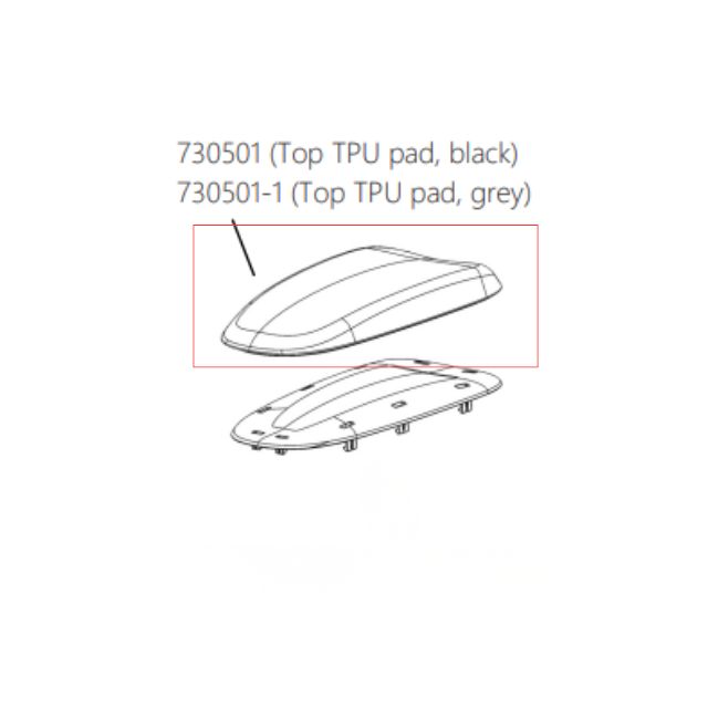 Pièce de rechange RH Mereo – coussinet d'accoudoir 8T