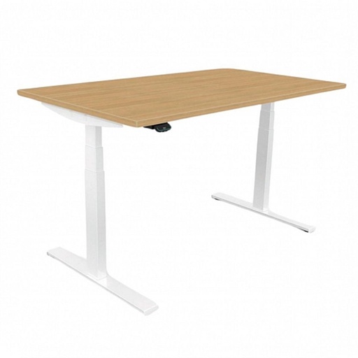 Sitz-Steh-Schreibtisch Ergonomio 120x80 Eiche natur Melamin