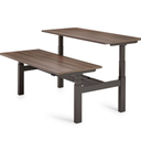 Flex 3+ Bench Sitz-Steh-Schreibtisch für 2 Personen mit T-Fuß