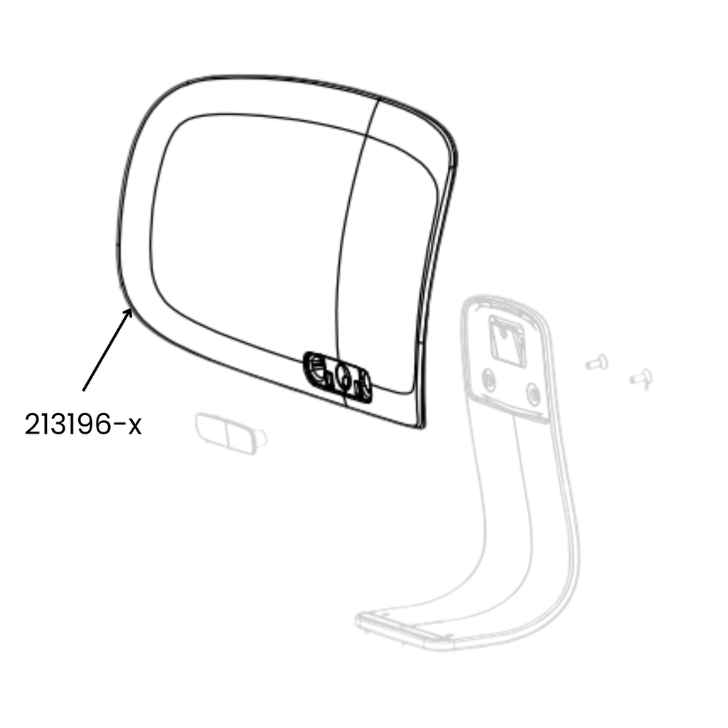Coque de dossier en plastique HAG Tion réf. 213196-x